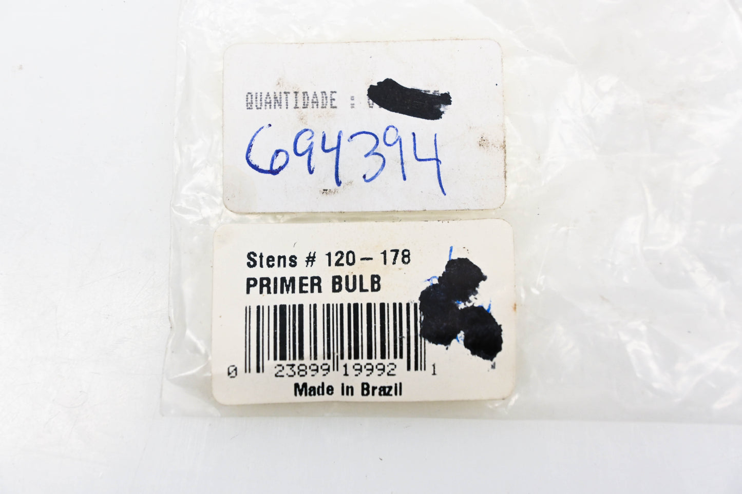 Stens 120-178, 694394 Primer Bulb NOS