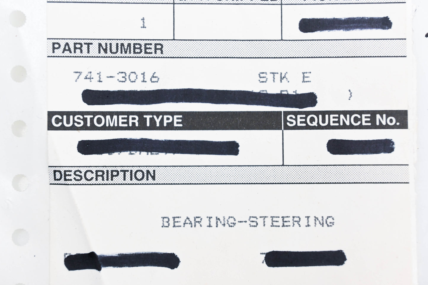 MTD 741-3016 Steering Bearing Bushing NOS