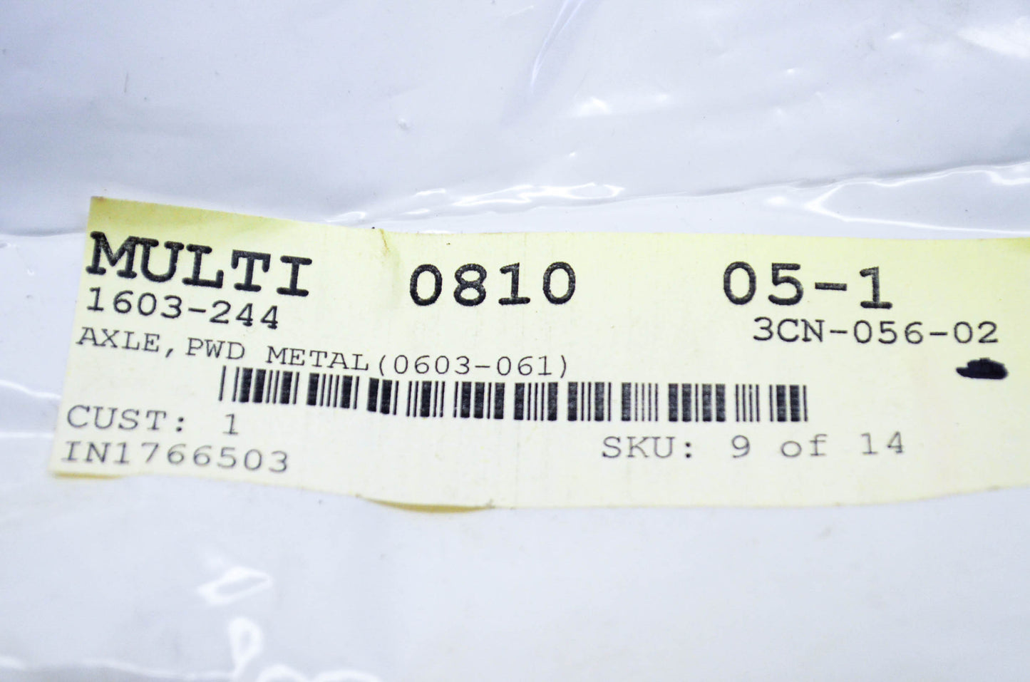 New OEM Arctic Cat 1603-244 PWD Metal Axle NOS