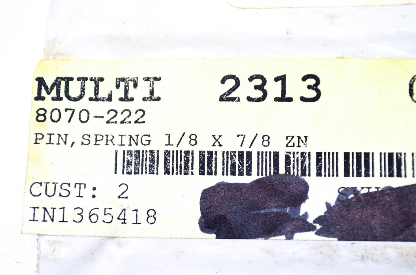 New OEM Arctic Cat 8070-222 Spring Pin 1/8x7/8 NOS