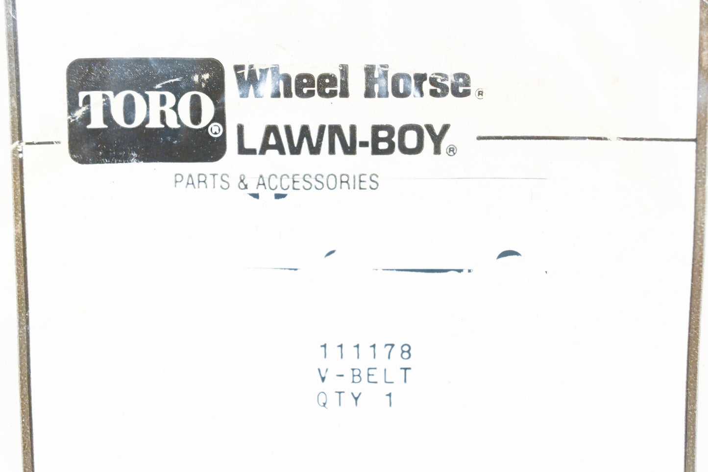 Toro 111178 Wheel Horse V-Belt NOS