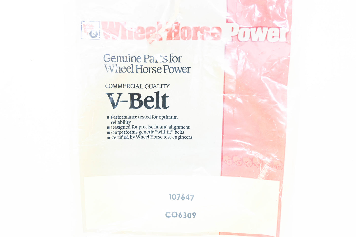 Wheel Horse 107647 V-Belt NOS