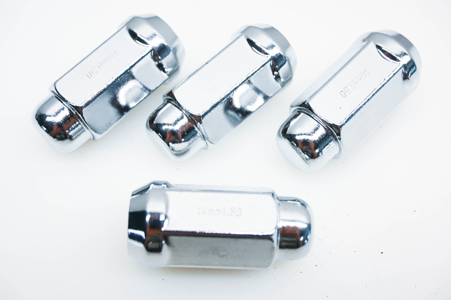 Aftermarket ME004-16 Chrome Closed Acorn Lug Nuts 2" x M14-1.5 Qty 4 NOS