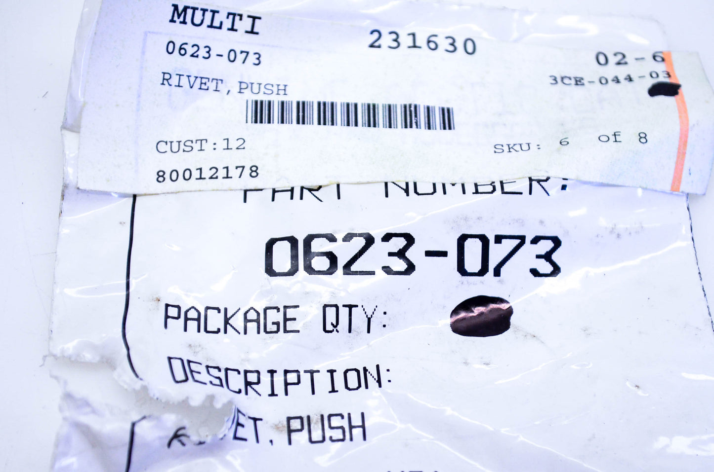 New OEM Arctic Cat 0623-073 Push Rivet Qty 3 NOS