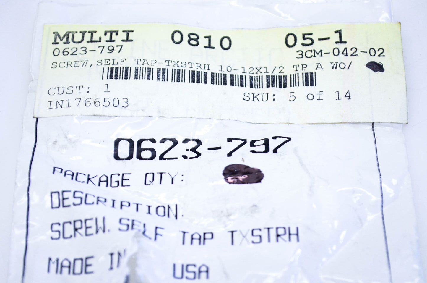 New OEM Arctic Cat 0623-797 Self Tap Screw TXSTRH 10-12x1/2 NOS