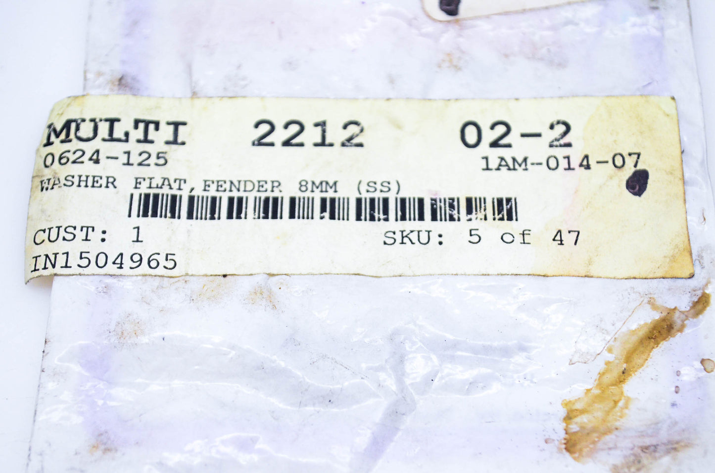 New OEM Arctic Cat 0624-125 Flat Fender Washer 8mm NOS