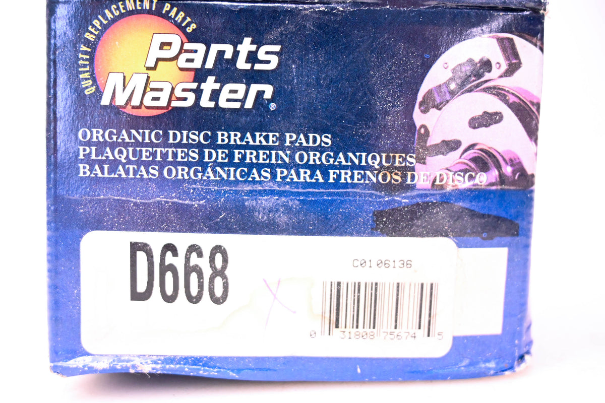 Parts Master D668 Brake Pad Kit NOS