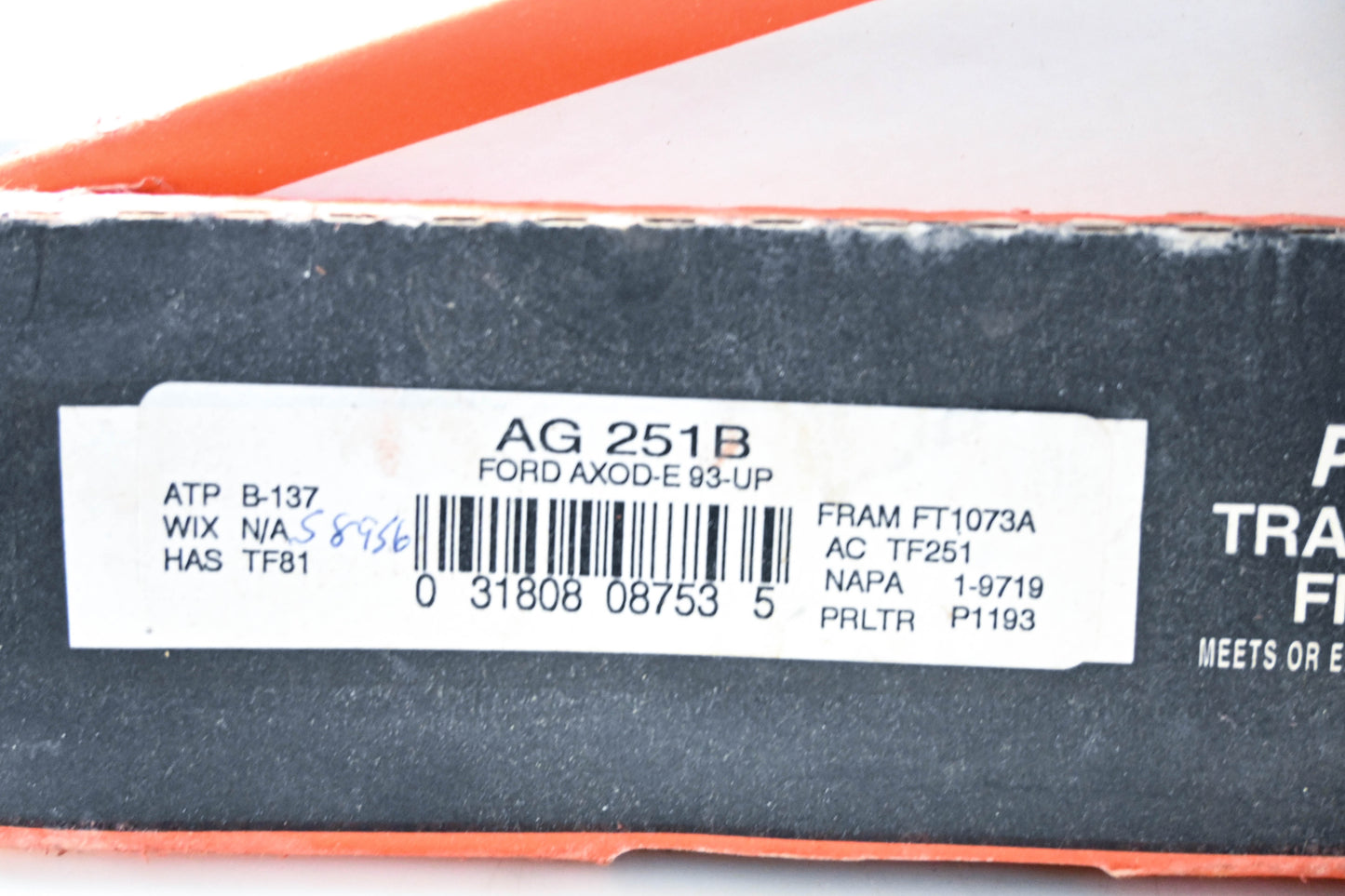 Pro Gauge AG251B, 58956, TF251 Transmission Filter Kit NOS