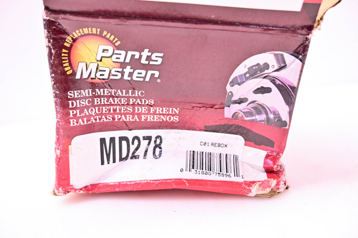 Parts Master MD278 Brake Pad Kit NOS