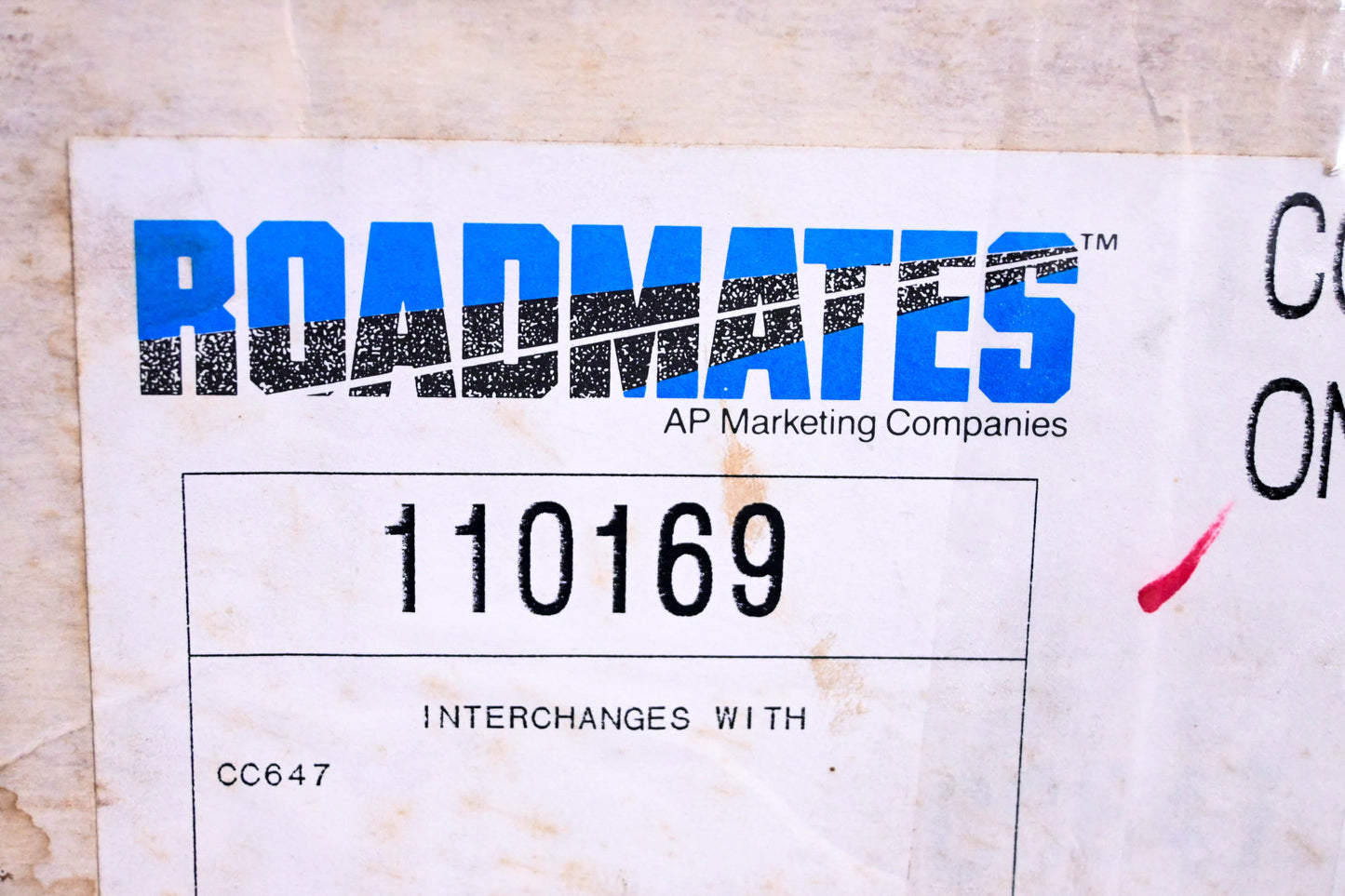 Roadmates 110169, CC647 Coil Spring Kit NOS