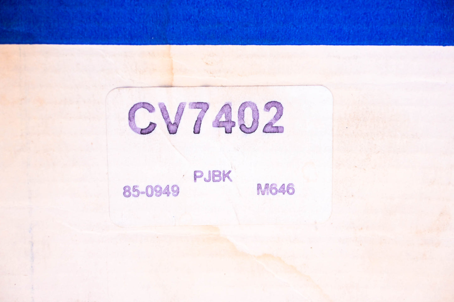 Constant Velocity Products CV7402, 85-0949 CV Joint Boot Kit NOS