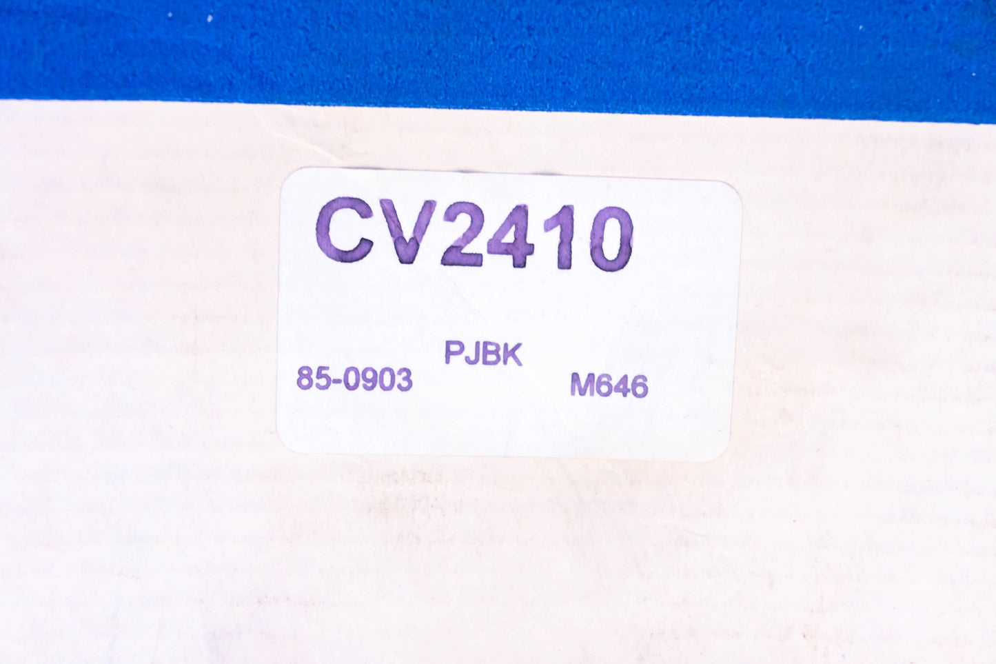Constant Velocity Products CV2410, 85-0903 CV Joint Boot Kit NOS