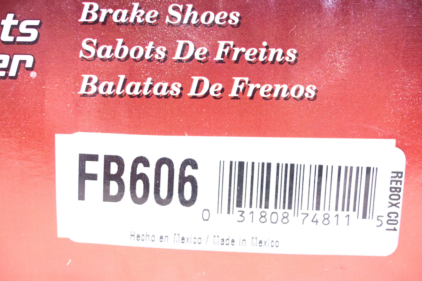 Parts Master FB606 Brake Shoes Kit NOS