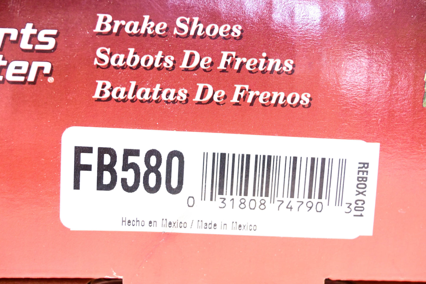 Parts Master FB580 Brake Shoes Kit NOS