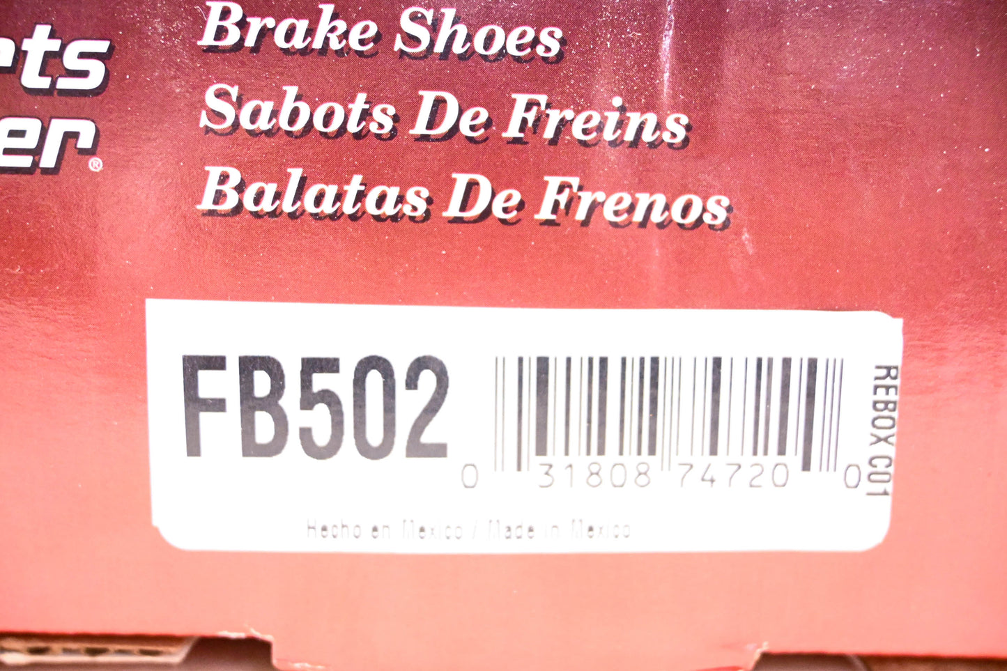 Parts Master FB502 Brake Shoes Kit NOS