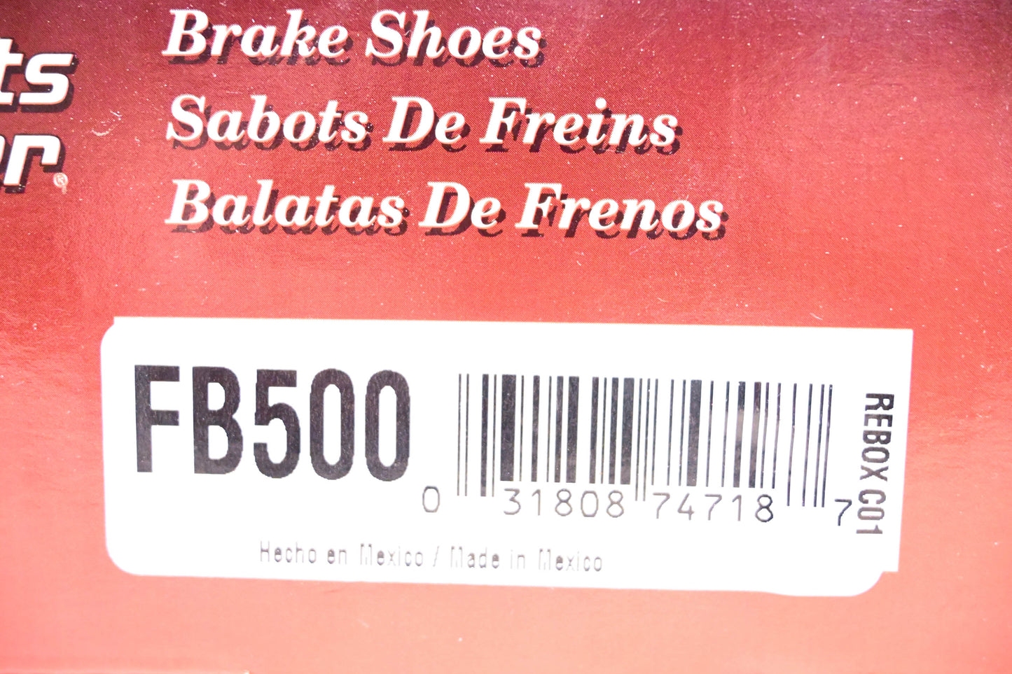 Parts Master FB500 Brake Shoes Kit NOS