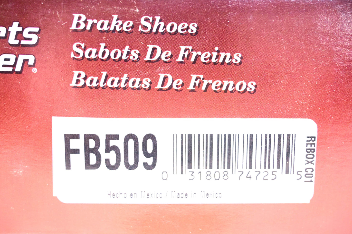 Parts Master FB509 Brake Shoes Kit NOS