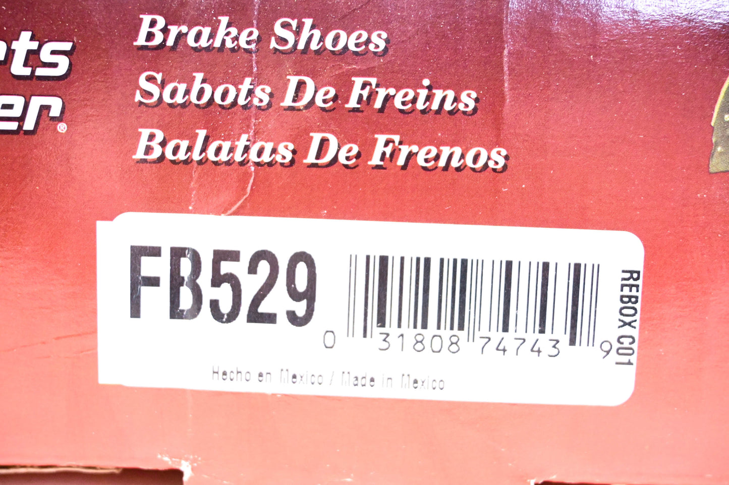 Parts Master FB529 Brake Shoes Kit NOS