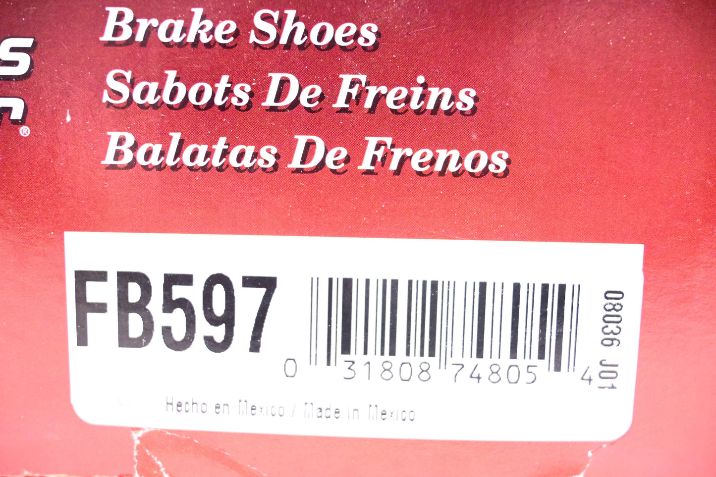 Parts Master FB597 Brake Shoes Kit NOS