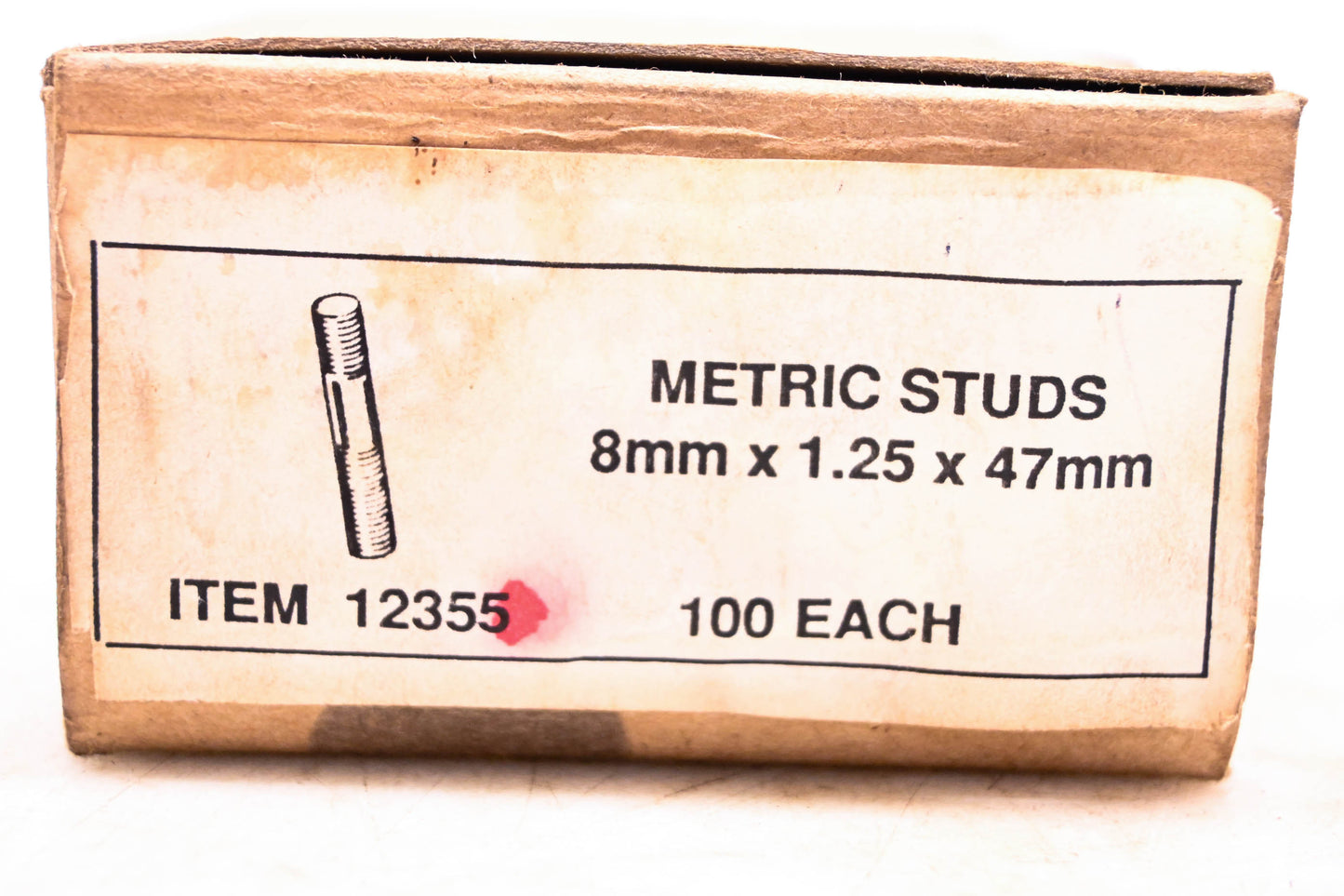 Aftermarket 12355 Metric Studs 8mm X 1.25 X 47mm Qty 4 NOS