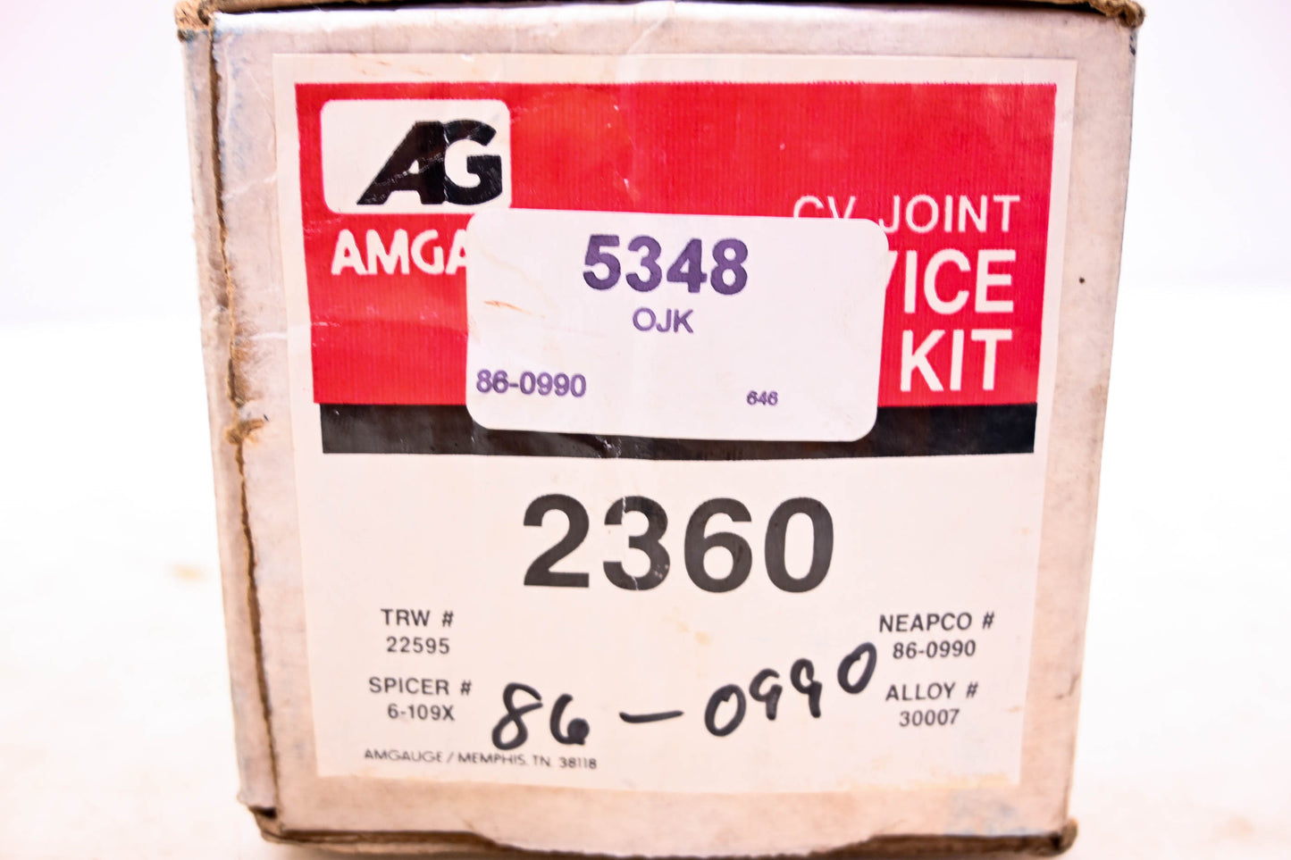 Amgauge 2360, 86-0990, 5348 CV Joint Service Kit NOS