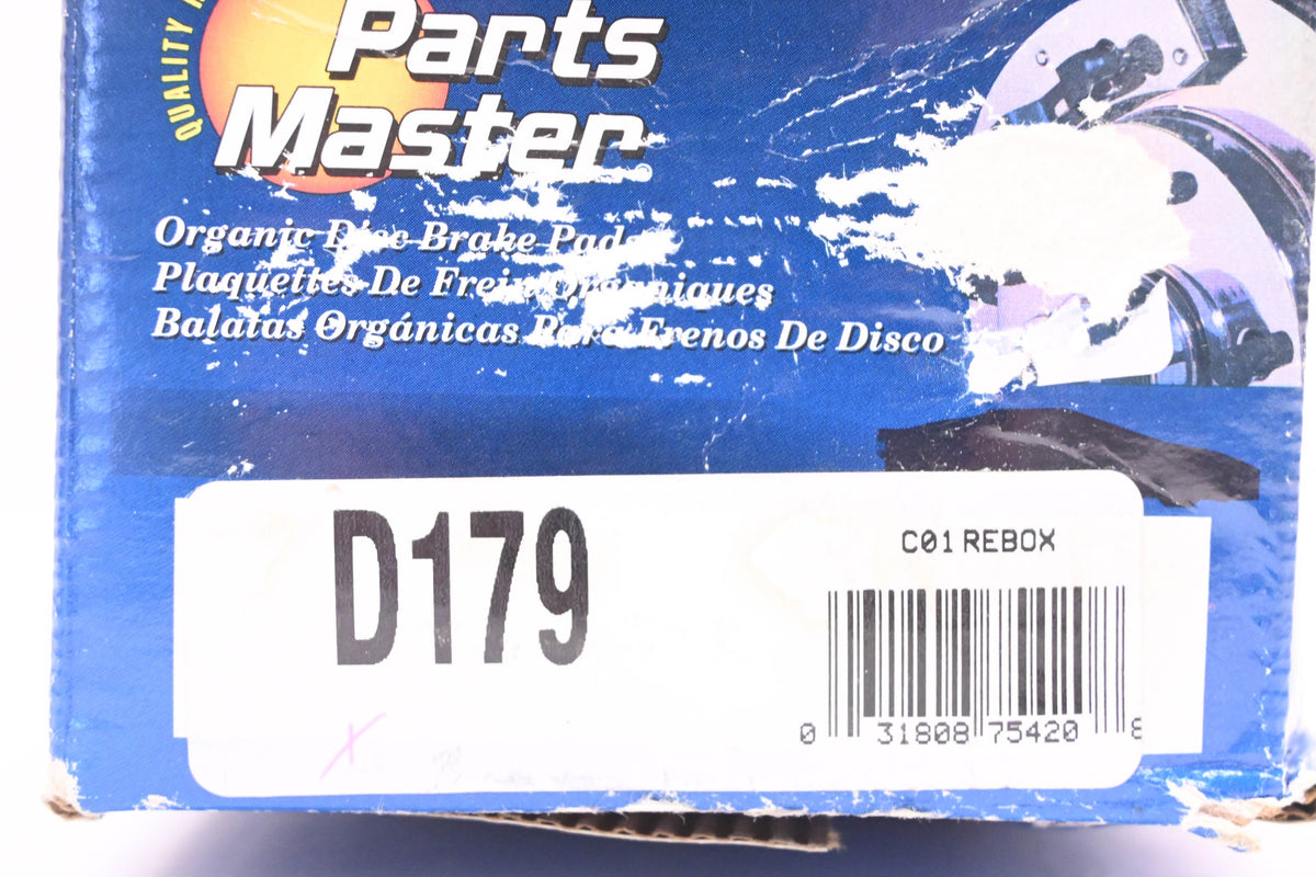 Parts Master D179 Brake Pad Kit NOS