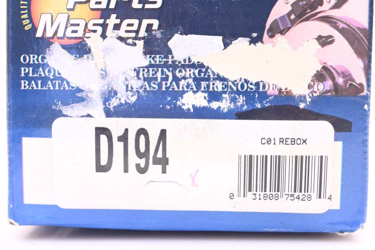 Parts Master D194 Brake Pad Kit NOS