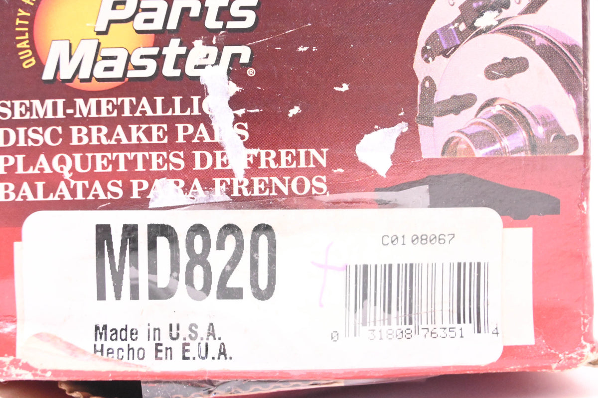 Parts Master MD820 Brake Pad Kit NOS