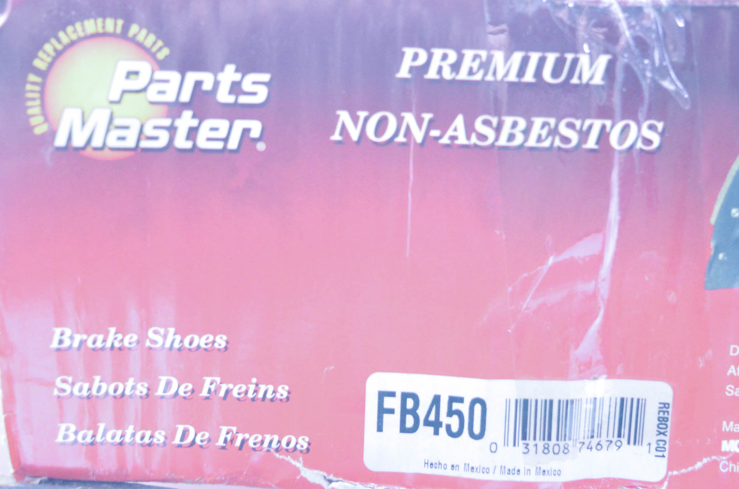 Parts Master FB450 Non Asbestos Brake Shoe Kit NOS