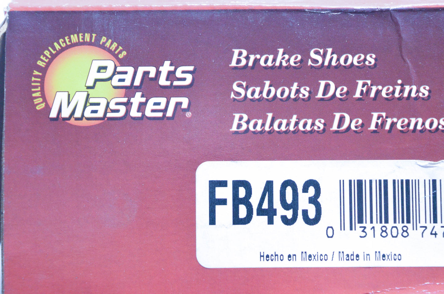 Parts Master FB493 Non Asbestos Brake Shoe Kit NOS