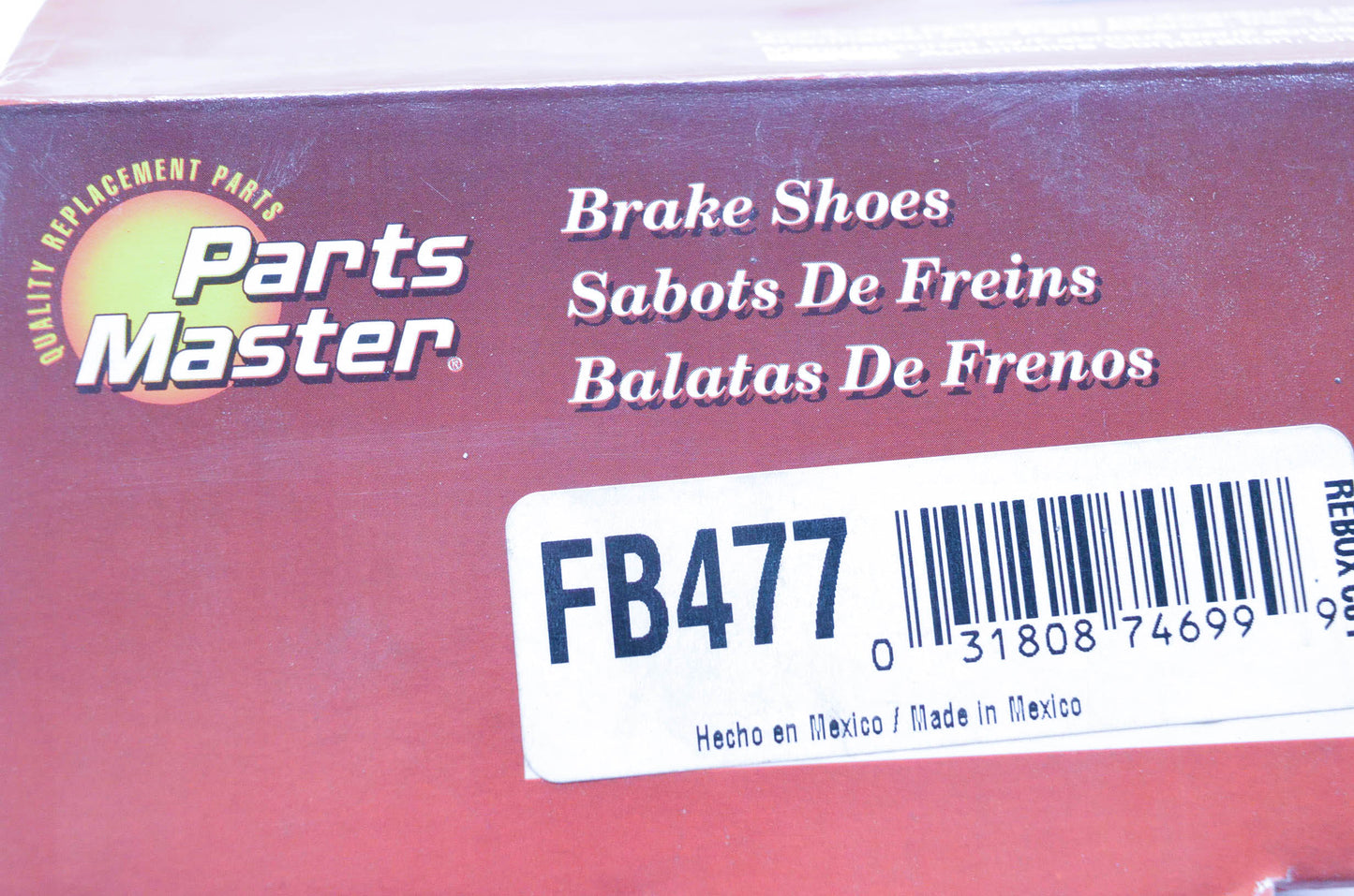 Parts Master FB477 Non Asbestos Brake Shoe Kit NOS