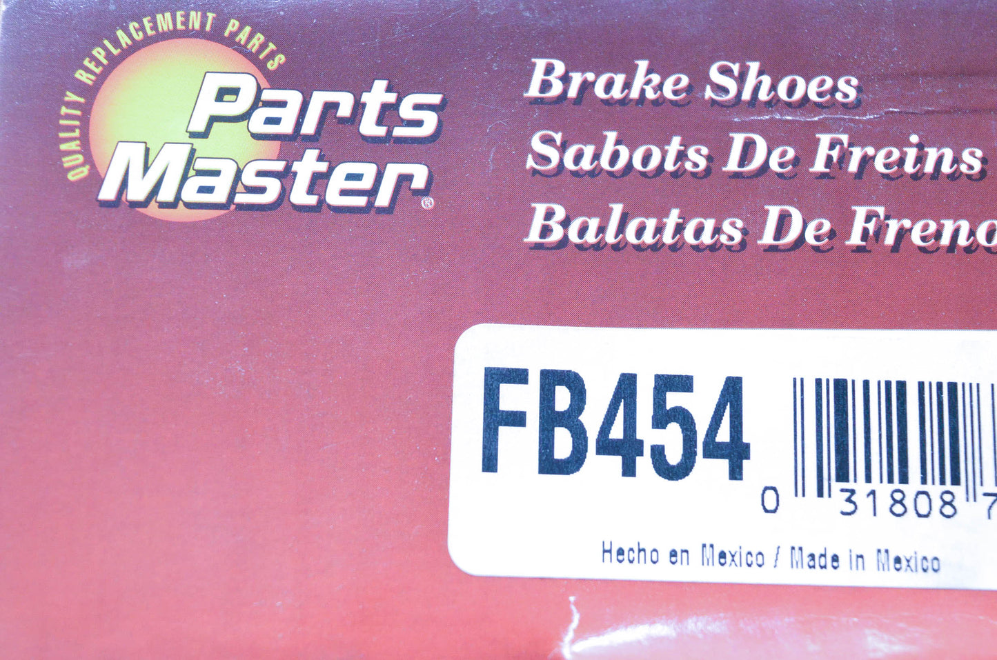 Parts Master FB454 Non Asbestos Brake Shoe Kit NOS