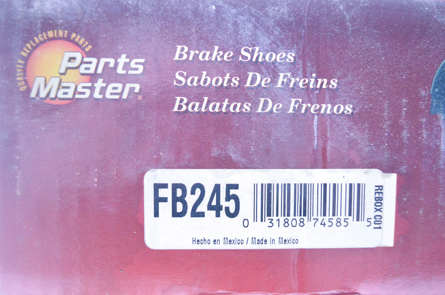 Parts Master FB245 Non Asbestos Brake Shoe Kit NOS