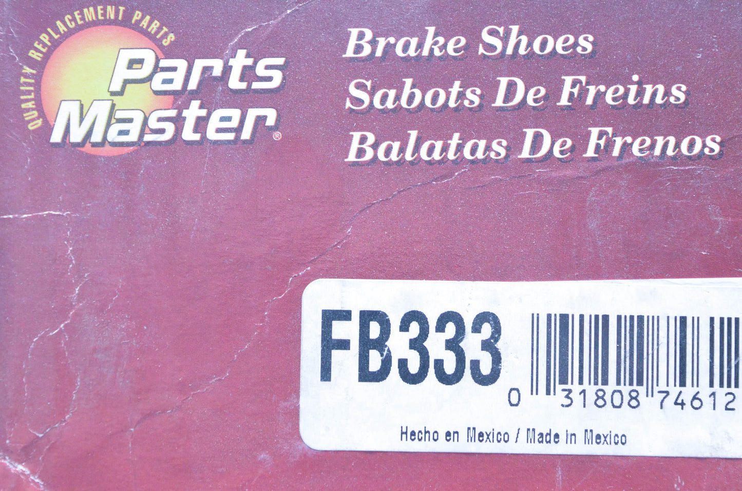 Parts Master FB333 Non Asbestos Brake Shoe Kit NOS
