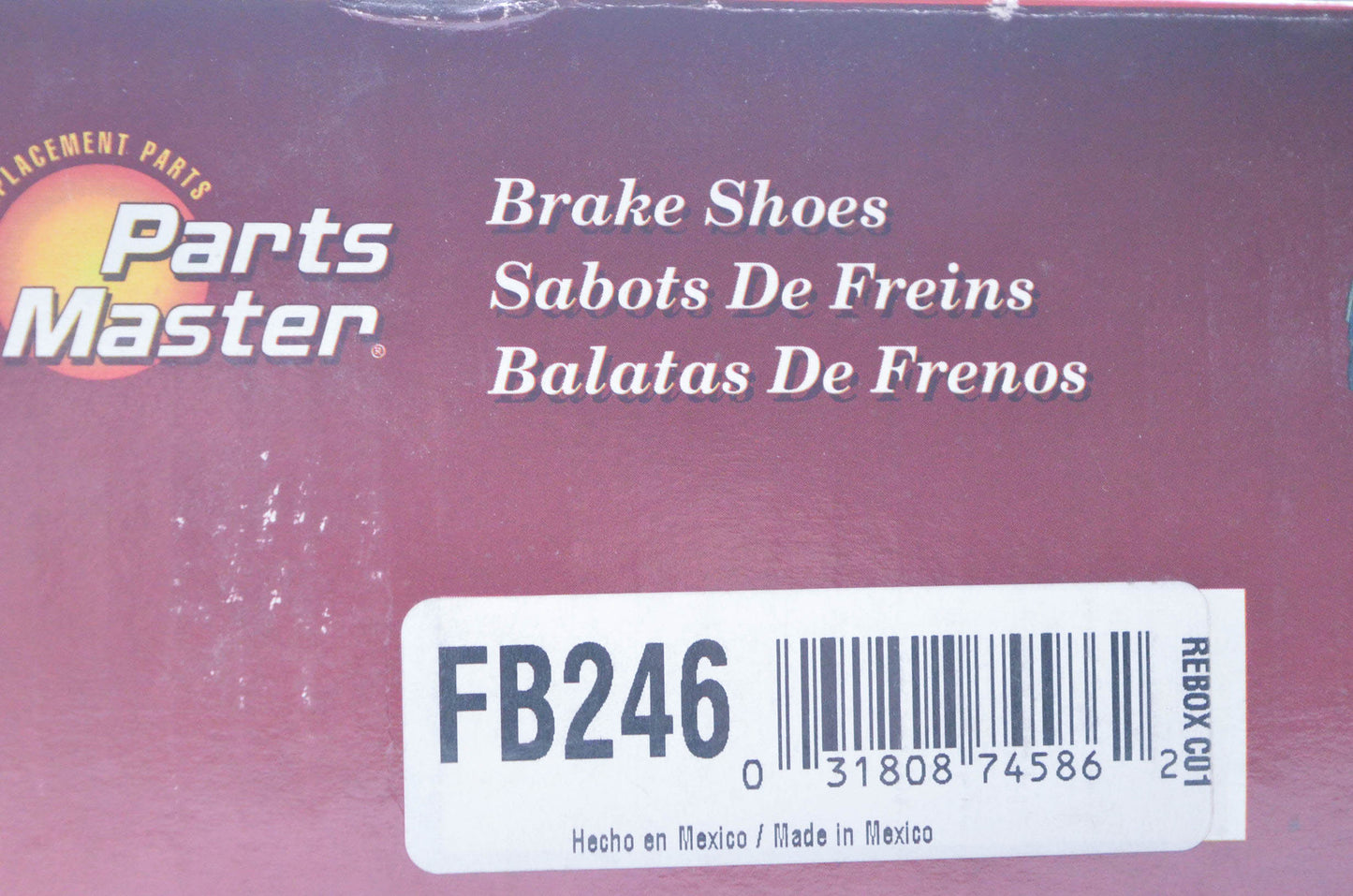Parts Master FB246 Non Asbestos Brake Shoe Kit NOS