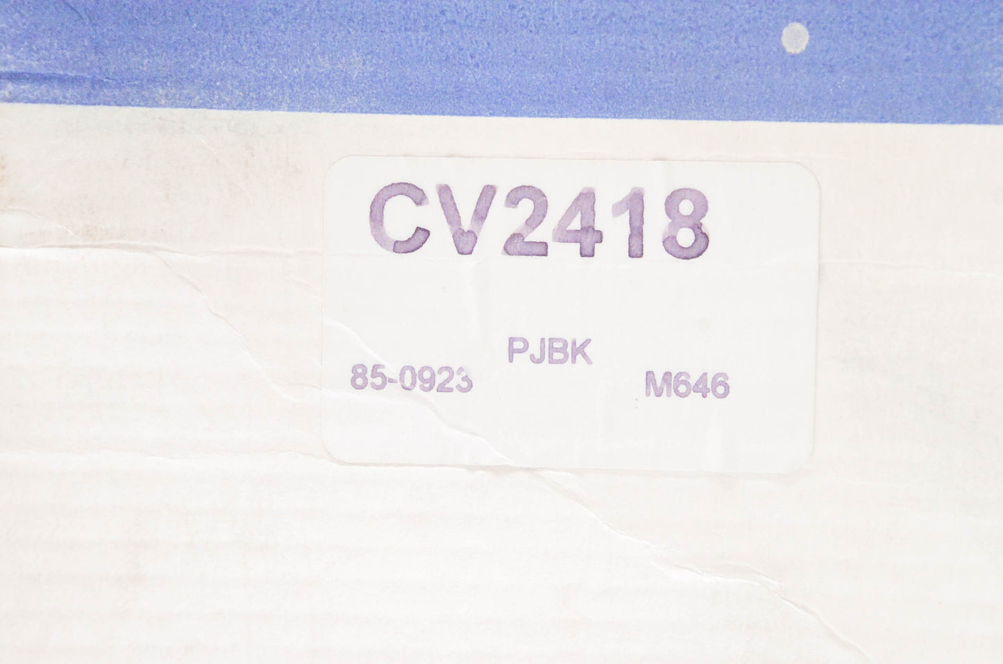 Constant Velocity Products CV2418, 85-0923 CV Joint Boot Kit NOS