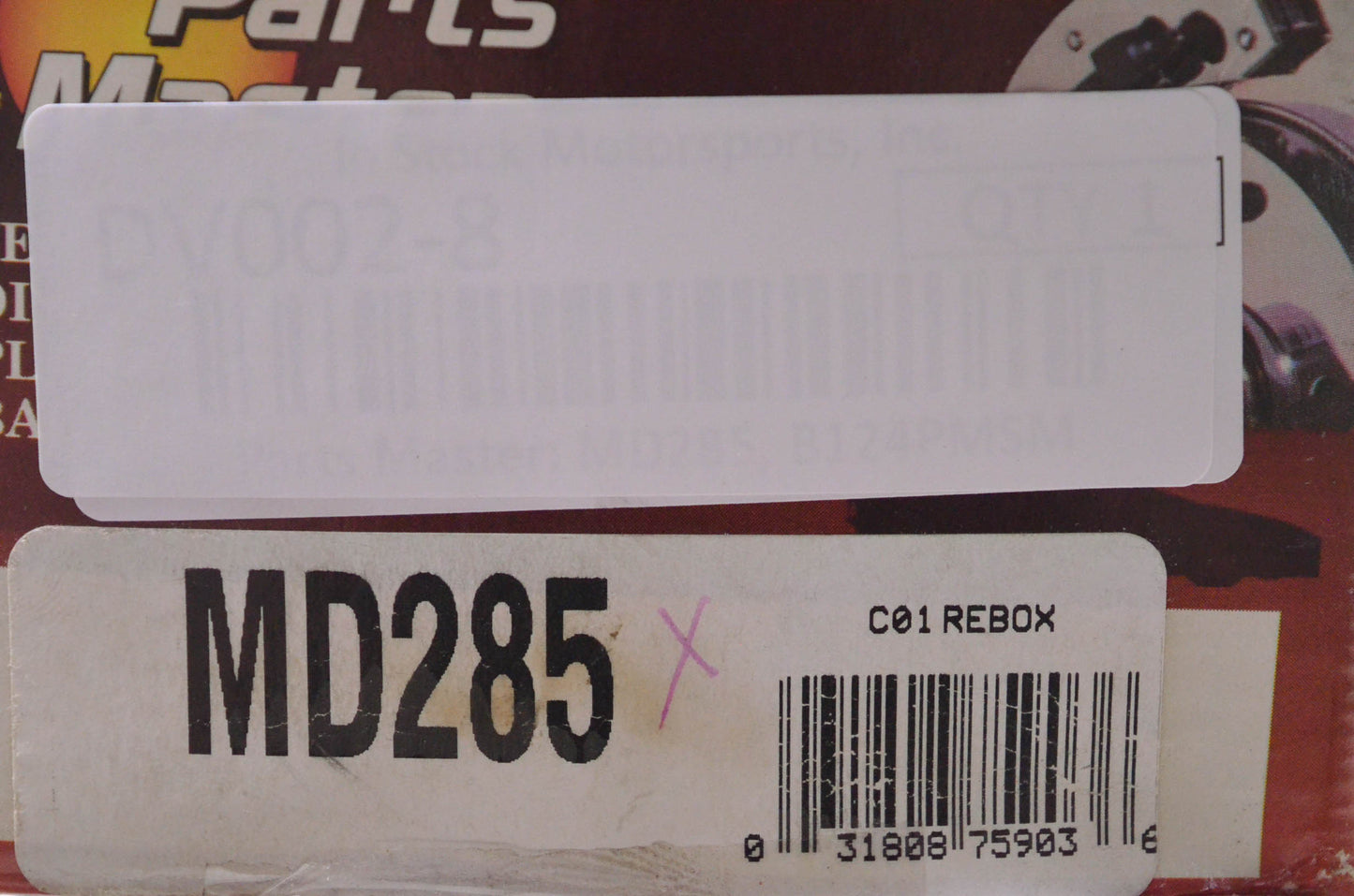 Parts Master MD285 Semi-Metallic Disc Brake Pads NOS