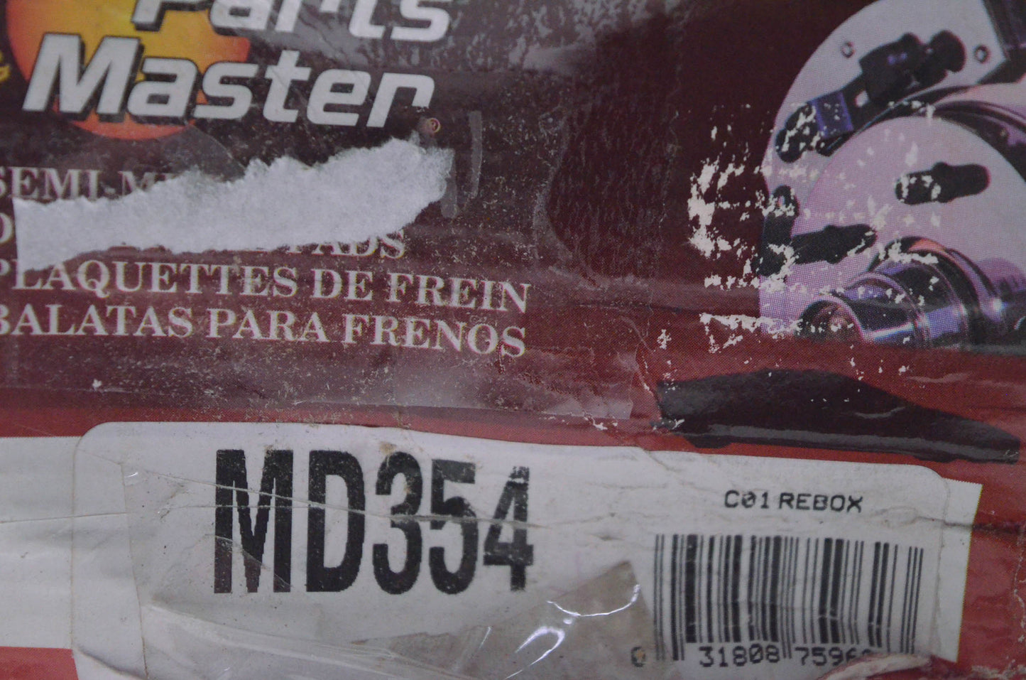 Parts Master MD354 Semi-Metallic Disc Brake Pads NOS