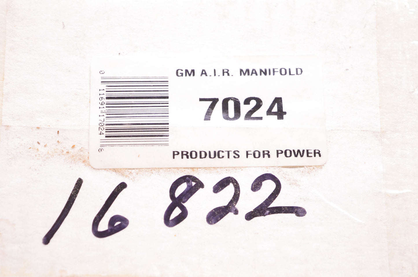 Products for Power 16822, 7024 GM A.I.R. Manifold NOS