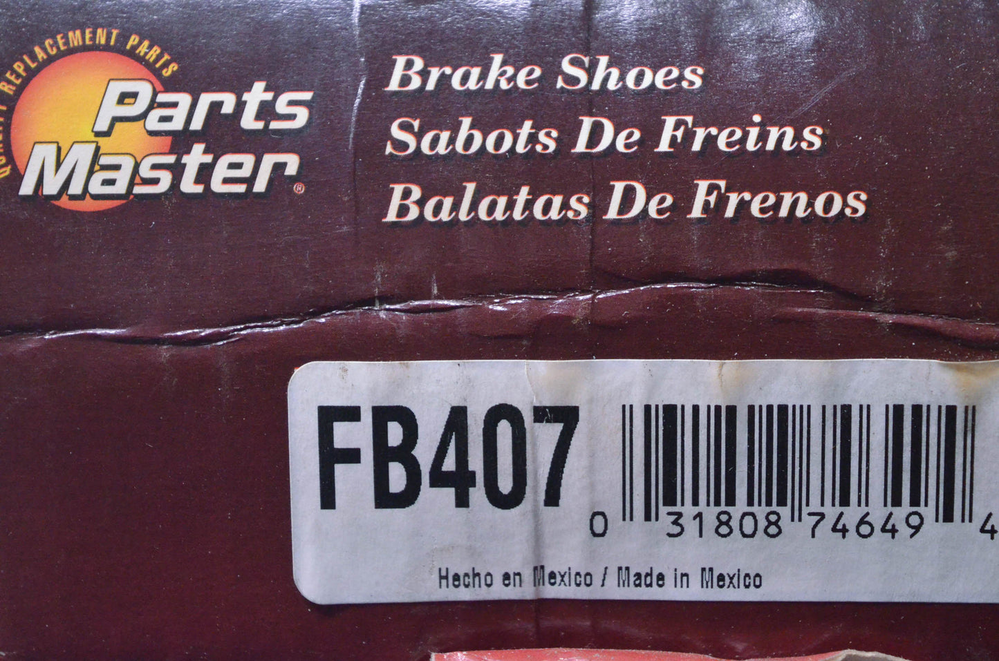 Parts Master FB407 Non Asbestos Brake Shoe Kit NOS