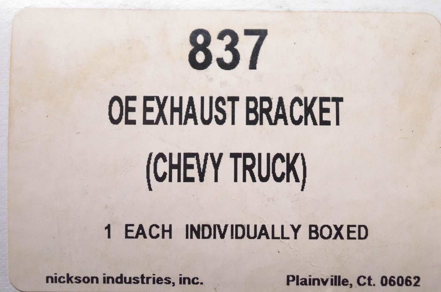Nickson Industries 837 Exhaust Bracket NOS