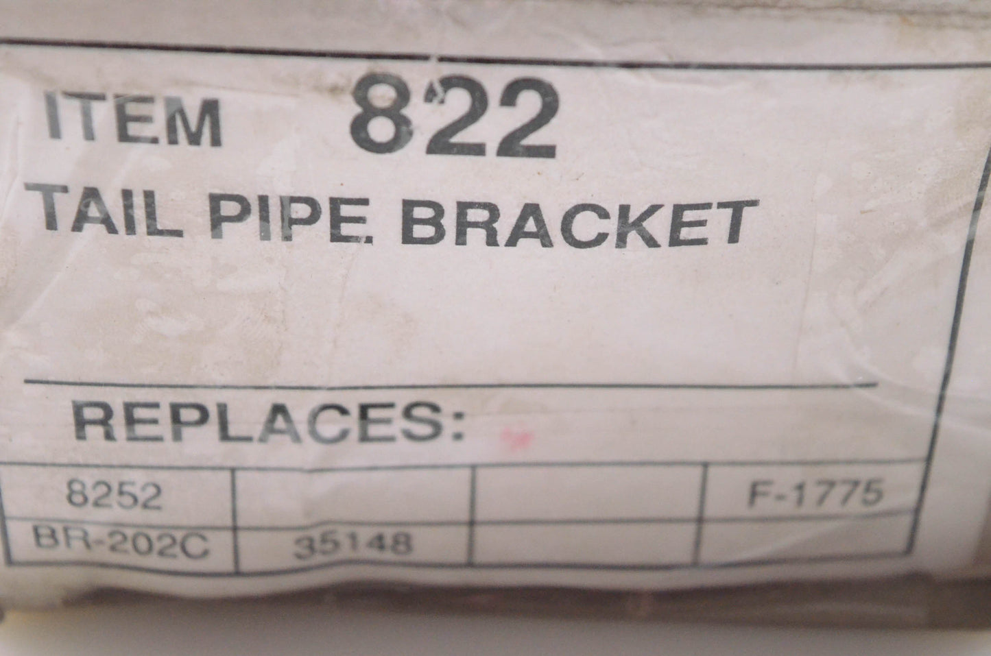 Nickson Industries 822, BR 202C, F1-I775 Tail Pipe Bracket NOS