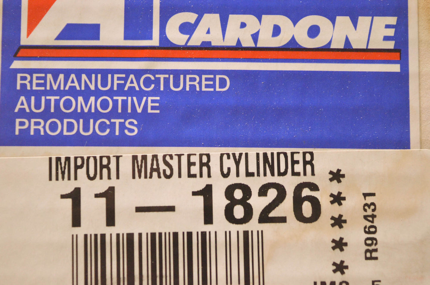 A1 Cardone 11-1826 Remanufactured Import Master Cylinder NOS