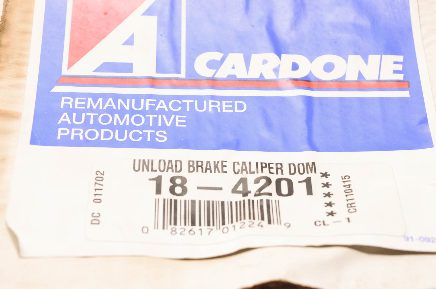 A1 Cardone 18-4201 Remanufactured Unload Brake Caliper Dom NOS