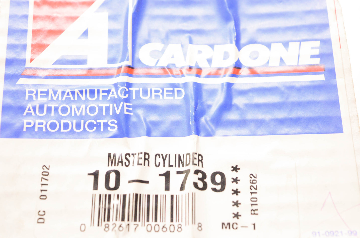 A1 Cardone 10-1739 Remanufactured Master Cylinder Assembly NOS