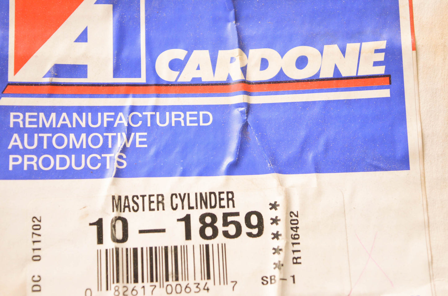 A1 Cardone 10-1859 Remanufactured Master Cylinder Kit NOS
