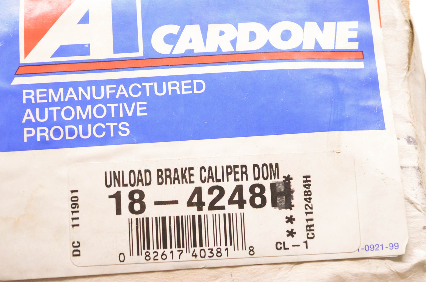 A1 Cardone 18-4248 Remanufactured Master Cylinder NOS