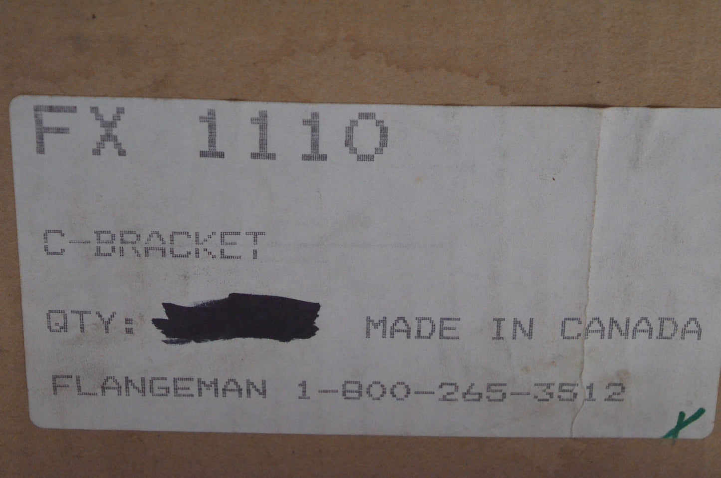 Flangeman FX1110, FX 1110 C-Bracket NOS