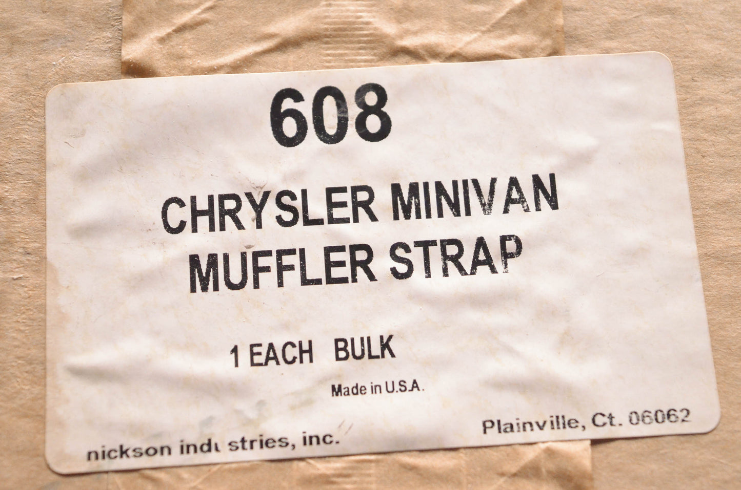 Nickson Industries 608, 20608, BR92069 Minivan Muffler Strap NOS