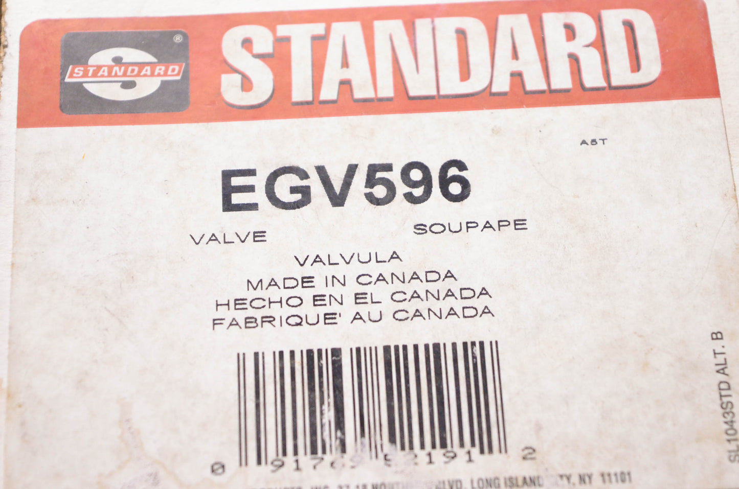 Standard EGV596 Valve NOS